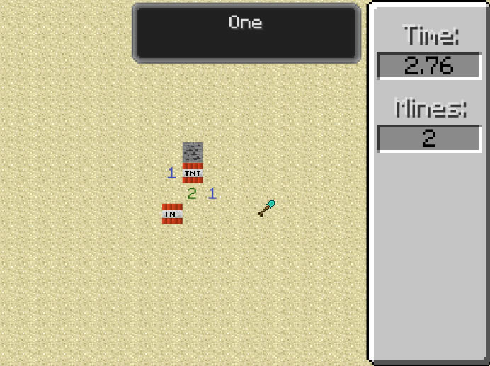 Minecraft Minesweeper Game Screenshot