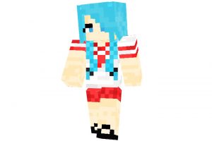 Anime School Girl Minecraft Skin 64x32