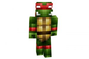 Raphael Teenage Mutant Ninja Turtles Cartoon Skin for Minecraft