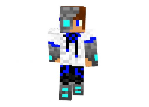 Cyborg Teen Blue - Hi-Tech Skin for Minecraft