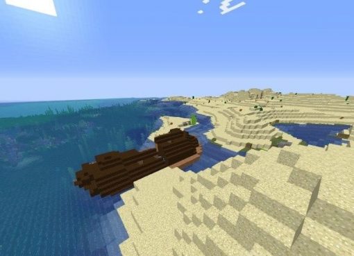 Ship in the Desert Seed for Minecraft 1.13.x-1.14.4