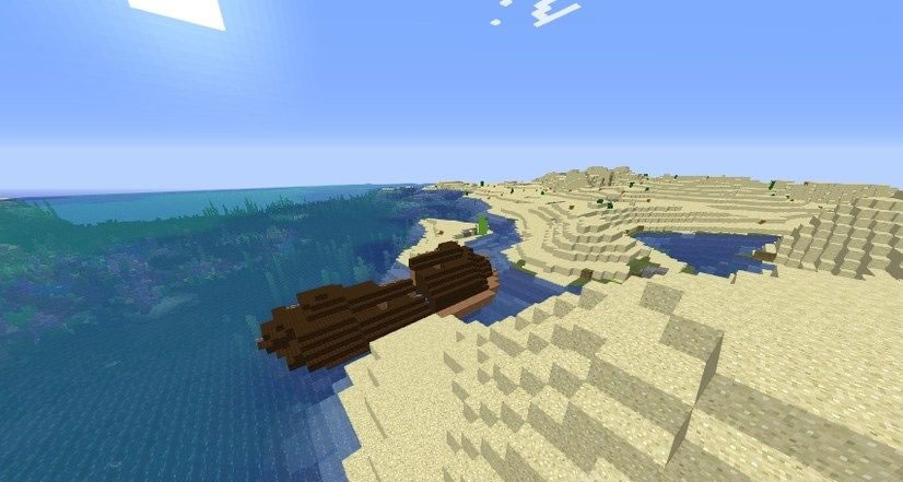 Ship in the Desert Seed for Minecraft 1.13.x-1.14.4
