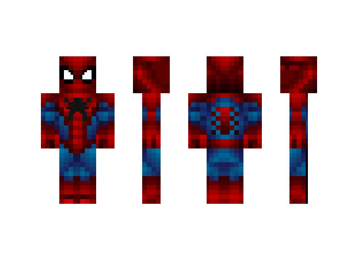 Spider Man Armor Skin for Minecraft [128x64] MinecraftGames.co.uk