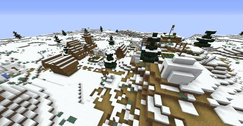 Three Villages Near Winter Biome Seed 1.14.4