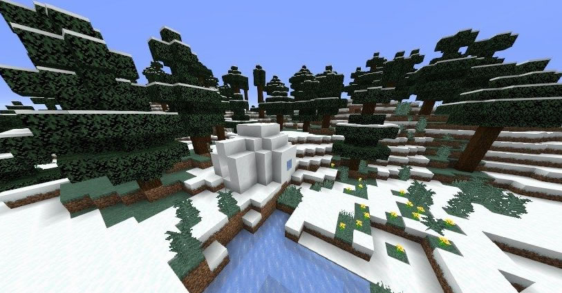 Ship in a Snowy Biome Seed Screenshot