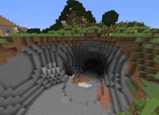 Village With A Huge Cave Seed 1.14.4