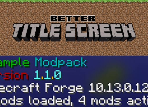 Better Title Screen Mod for Minecraft