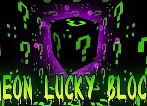 Lucky Block Dark Neon Mod for Minecraft