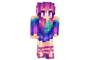 Colourful Girl Skin for Minecraft