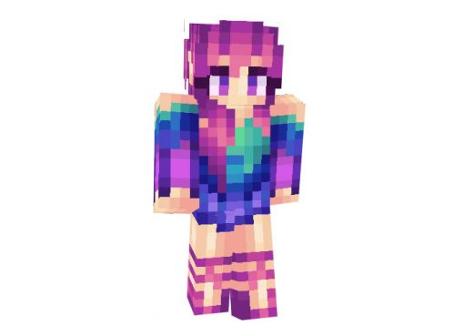 Colourful Girl Skin for Minecraft