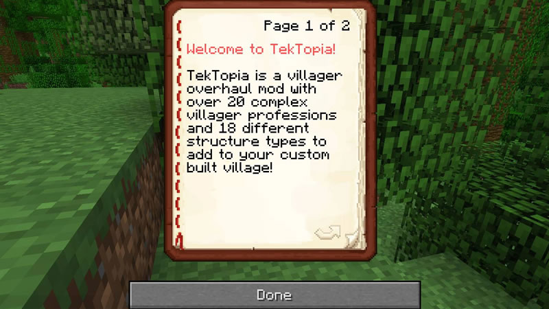 TekTopia Information Mod Screenshot