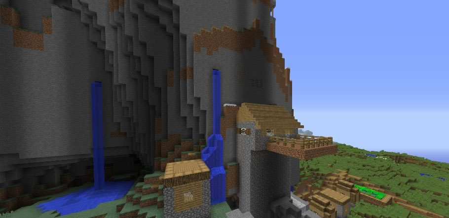 Waterfall Village Seed for Minecraft 1.12.2