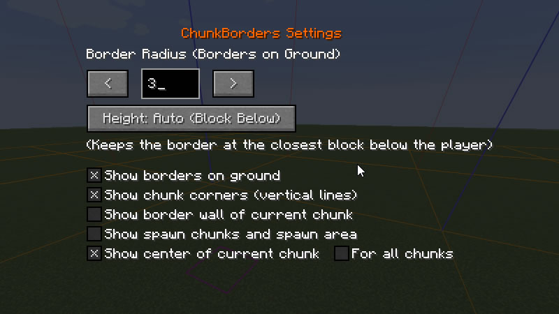 ChunkBorders Mod Screenshot 3