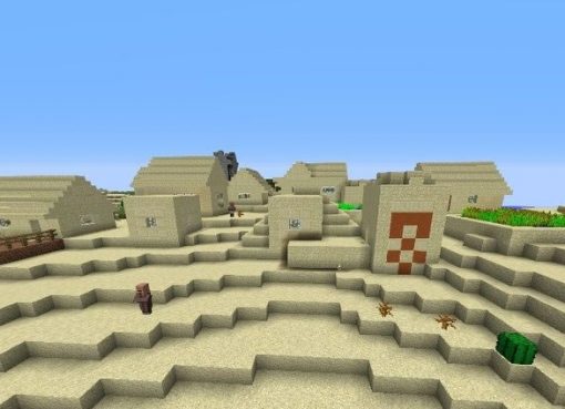 Village and Temple at Spawn for MinecraftSeed