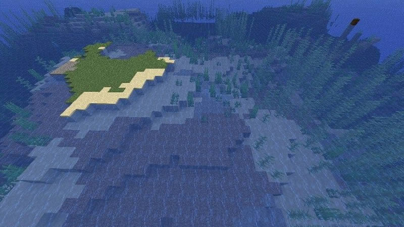 Small Island with Mineshaft Seed Screenshot