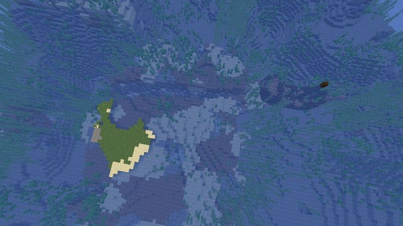 Small Island with Mineshaft Seed for Minecraft