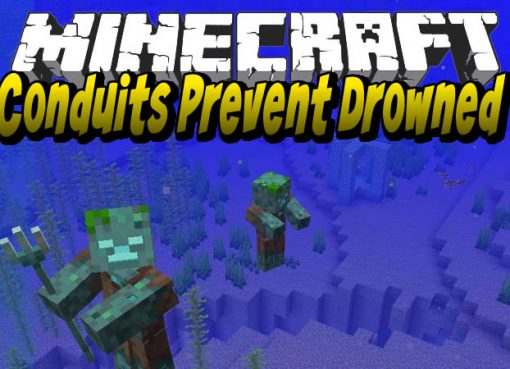 Conduits Prevent Drowned Mod for Minecraft