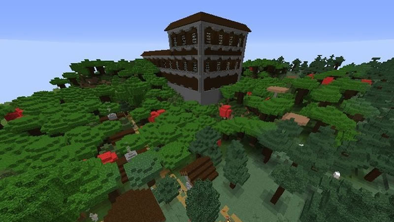Four Villages and Mansion Seed for Minecraft