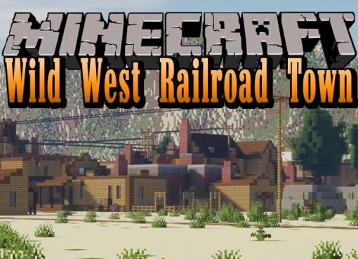 Wild West Railroad Town Map for Minecraft