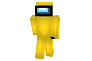 Among Us Yellow Crewmate Skin for Minecraft