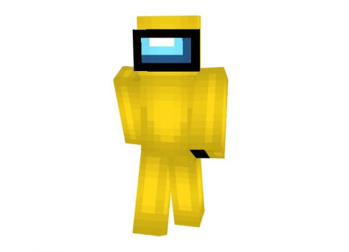 Among Us Yellow Crewmate Skin for Minecraft