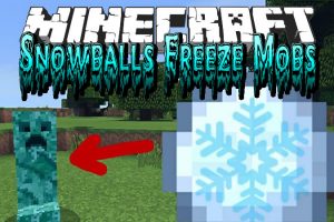 Snowballs Freeze Mobs Mod for Minecraft