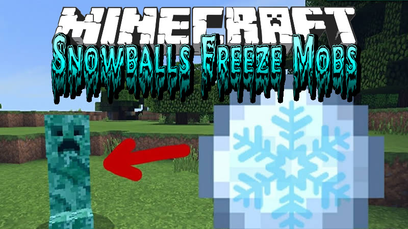 Snowballs Freeze Mobs Mod for Minecraft