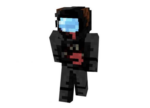 Among Us Black Imposter Skin for Minecraft