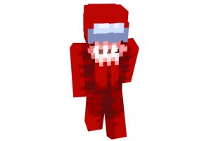Among Us Red Impostor Skin for Minecraft