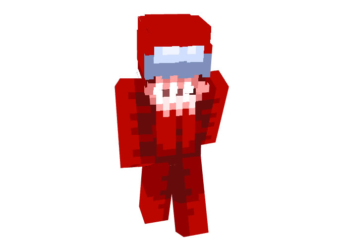Among Us Red Impostor Skin for Minecraft