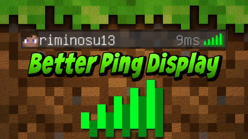 Better Ping Display Mod for Minecraft