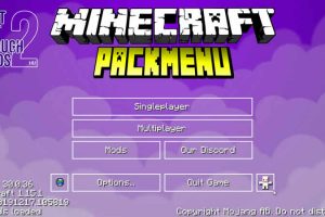PackMenu Mod for Minecraft