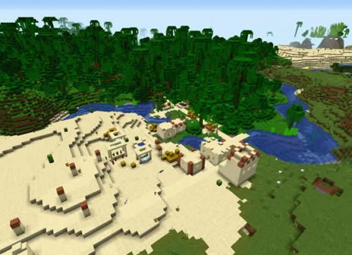 Villages Desert and Jungle Pyramids Seed for Minecraft