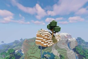 Sky Island Near the Mountains Seed for Minecraft