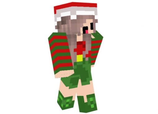 JuliaPvP Christmas skin for Minecraft