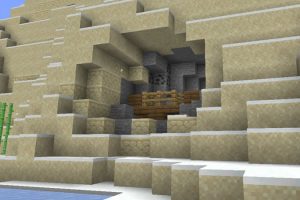 Balcony From Shipwreck in a Sand Cave Seed for Minecraft