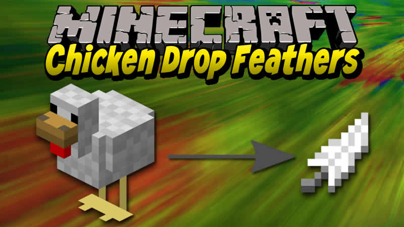 Chicken Drop Feathers Mod for Minecraft