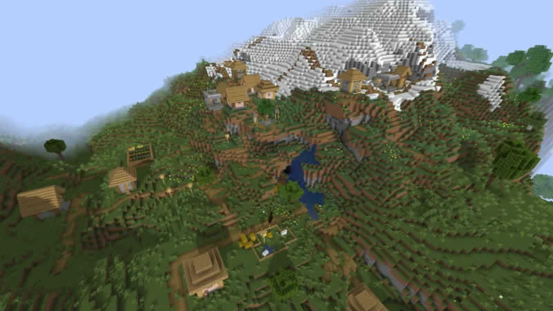 Pillager Outpost and Two Villages Seed Screenshot 3