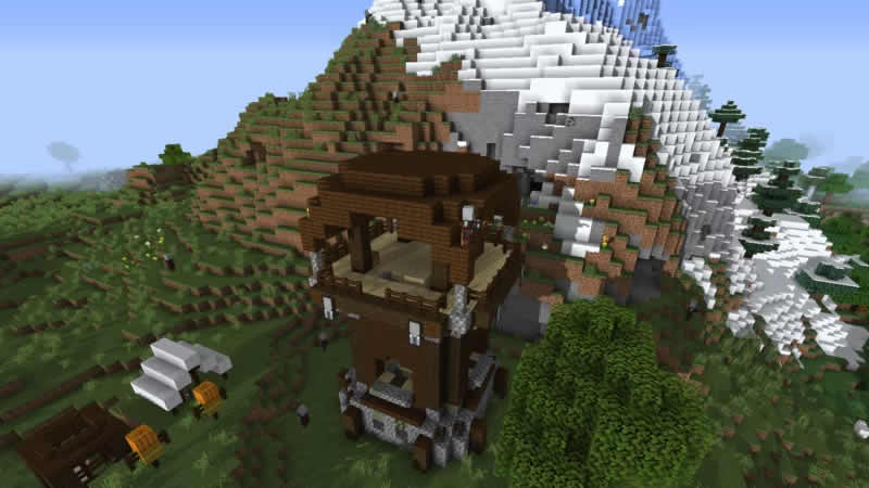 Pillager Outpost and Two Villages Seed for Minecraft