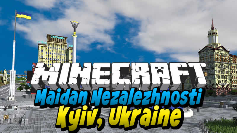 Kyiv, Ukraine, Maidan Nezalezhnosti Map for Minecraft