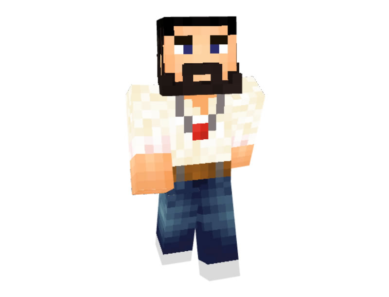 Vintage Farmer (beard man) skin for Minecraft