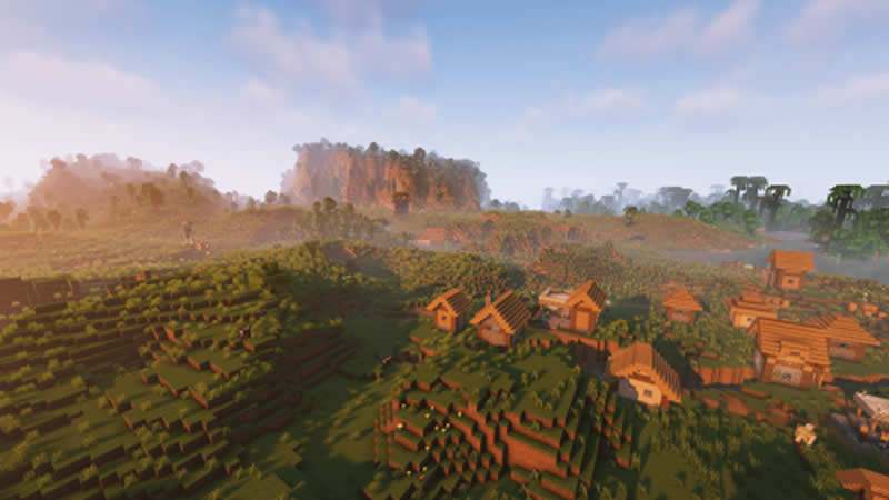 Village Surrounded by Beautiful Jungle Seed for Minecraft