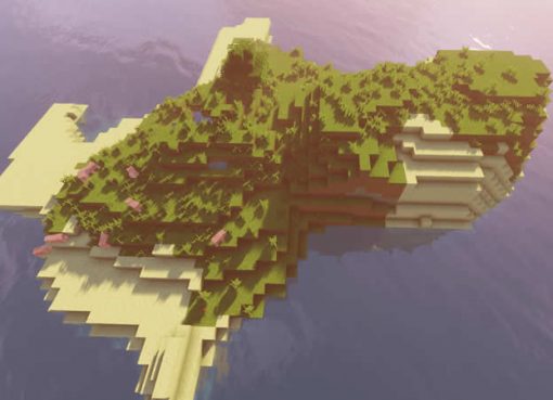 Island With Tree and Pigs Seed for Minecraft