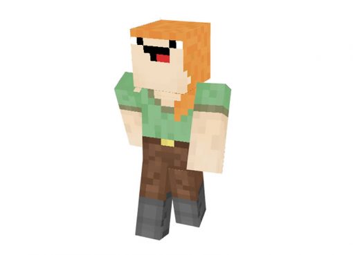 Noob Girl Skin for Minecraft (Alex model)