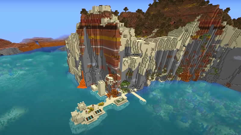 Mesa Cliffs Village Seed for Minecraft
